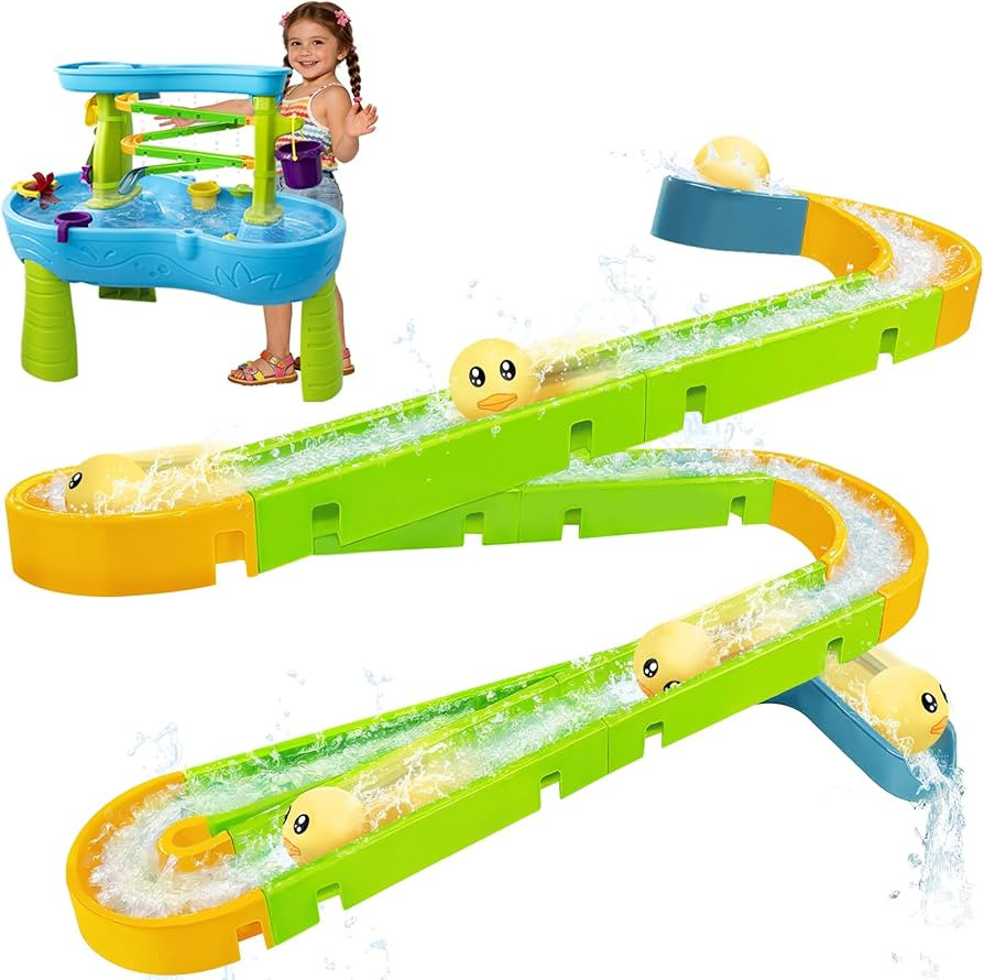 Water Slide Toys for Step2 Rain Showers Water Table Accessories, Quick-Install Summer Outdoor Wat... | Amazon (US)