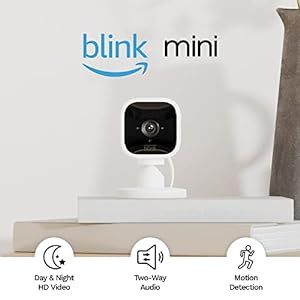 Blink Mini - Compact indoor plug-in smart security camera | 1080p HD video | night vision | motio... | Amazon (US)