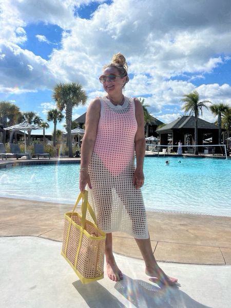 Adorable cover-up from target and also loving the swimsuit! Wearing smalls in both

#LTKStyleTip #LTKFindsUnder50 #LTKSwim