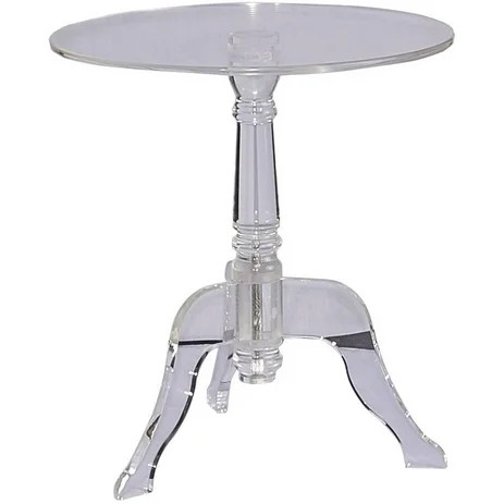 Linon Acrylic End Table with Curvy Legs, 20 inches Tall, Multiple Colors | Walmart (US)