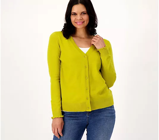 Make Your Selection: Candace Cameron Bure Surfside Button-Front V-Neck Cardigan | QVC