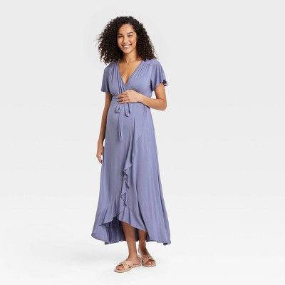 Flutter Short Sleeve Knit Maternity Dress - Isabel Maternity by Ingrid & Isabel™ | Target