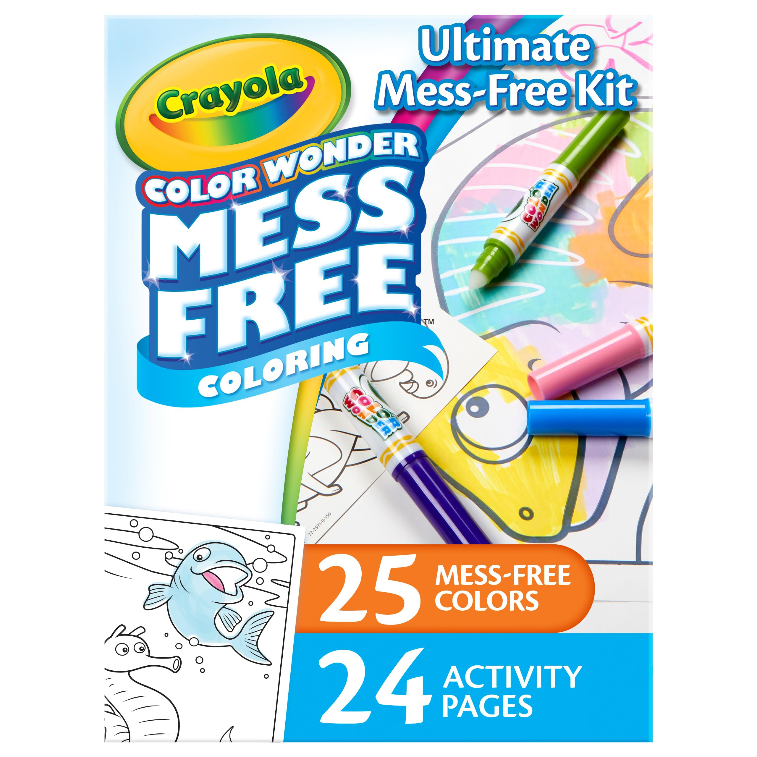 Crayola Color Wonder Mess Free Coloring Kit (50+ Pcs), Toddler Art Set, Mess Free Markers & Color... | Amazon (US)
