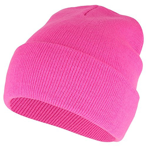 Armycrew High Visibility Neon Color Cuff Long Winter Beanie Hat - Pink | Amazon (US)
