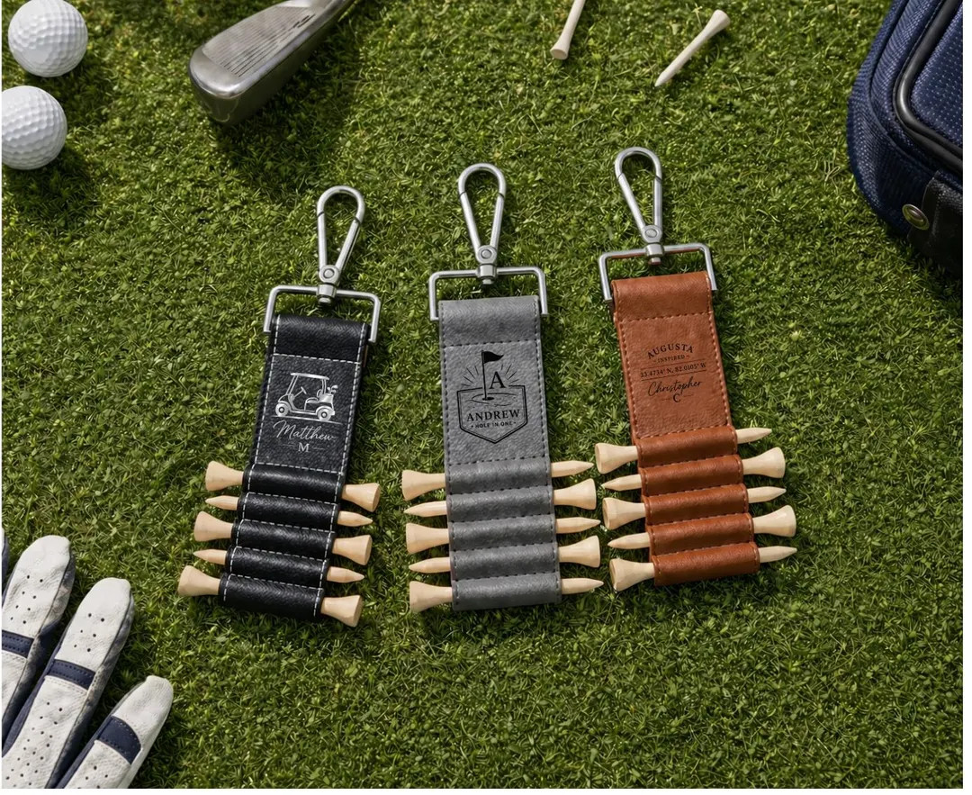 Custom Golf Tee Holder, Golf Bag Accessory, Dad Golf Organizer, Named Golf Gift for Men, Fathers ... | Etsy (Global)