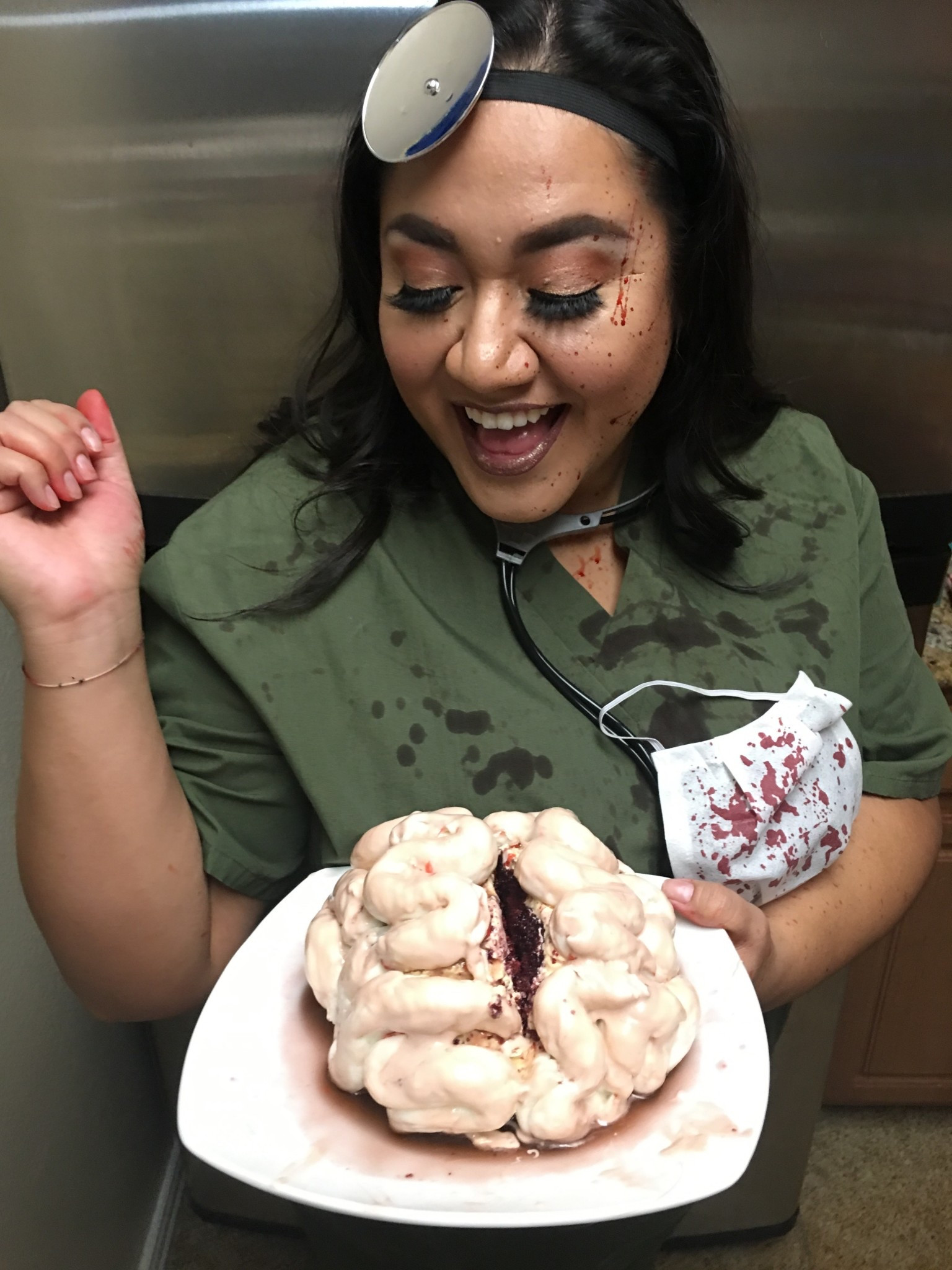 Halloween inspo! Brain surgeon 
Easy red velvet cake recipe is on my pinterest mimi_alejandra

Doctor items as a part of a kit
Scrubs
Id holder

#LTKFindsUnder50 #LTKHalloween #LTKParties