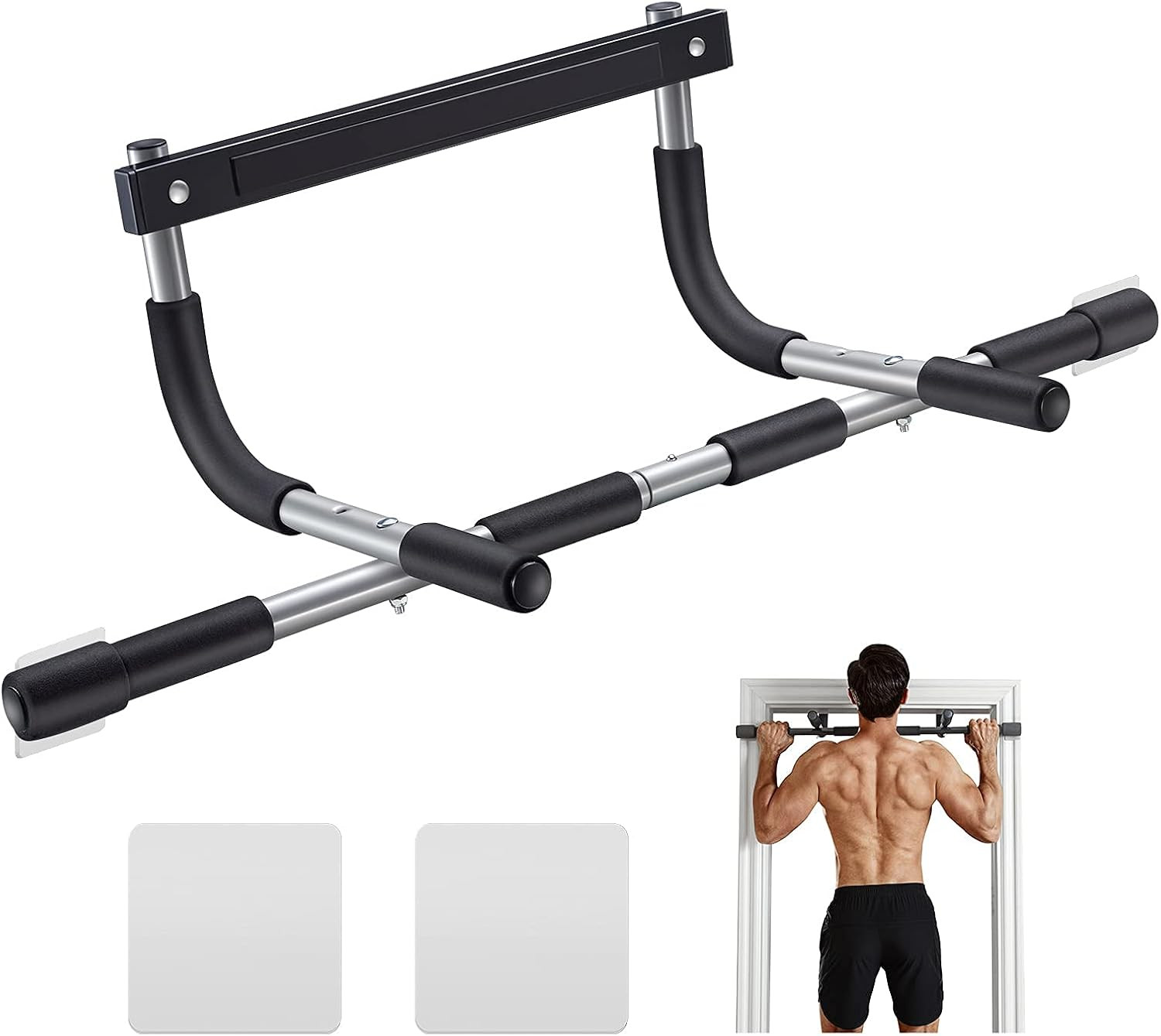 Ally Peaks Pull Up Bar for Doorway | Thickened Steel Max Limit 440 lbs Upper Body Fitness Workout... | Amazon (US)