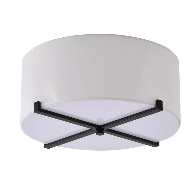 Bourget 3 - Light 19.5'' Shaded Drum Flush Mount | Wayfair North America