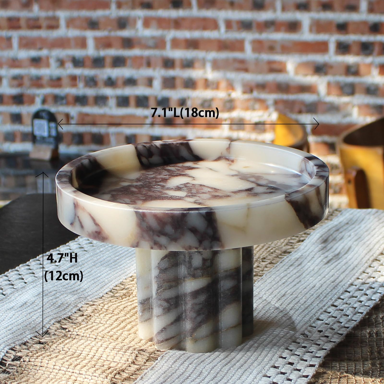 Natural Marble Tray with Legs, Vanity Decorative Tray for Countertop Organizer, Catchall Tray for... | Amazon (US)