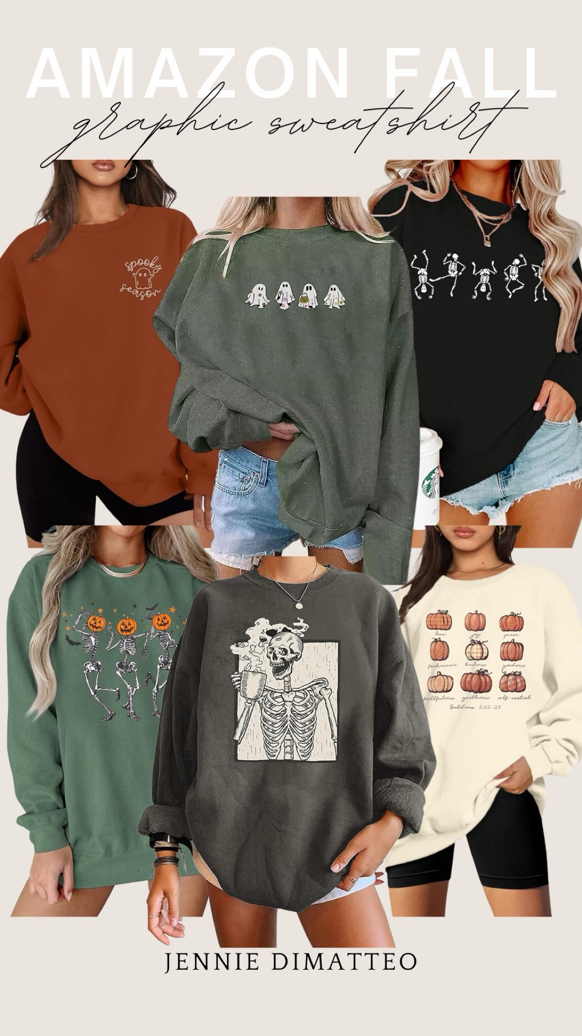 Stocking up on the cutest fall graphic sweatshirts from Amazon! Perfect for those casual, cozy days. Shop my favorite picks through the link! #AmazonFinds #FallStyle #GraphicTees #CozyVibes

#LTKFindsUnder50 #LTKSeasonal #LTKStyleTip
