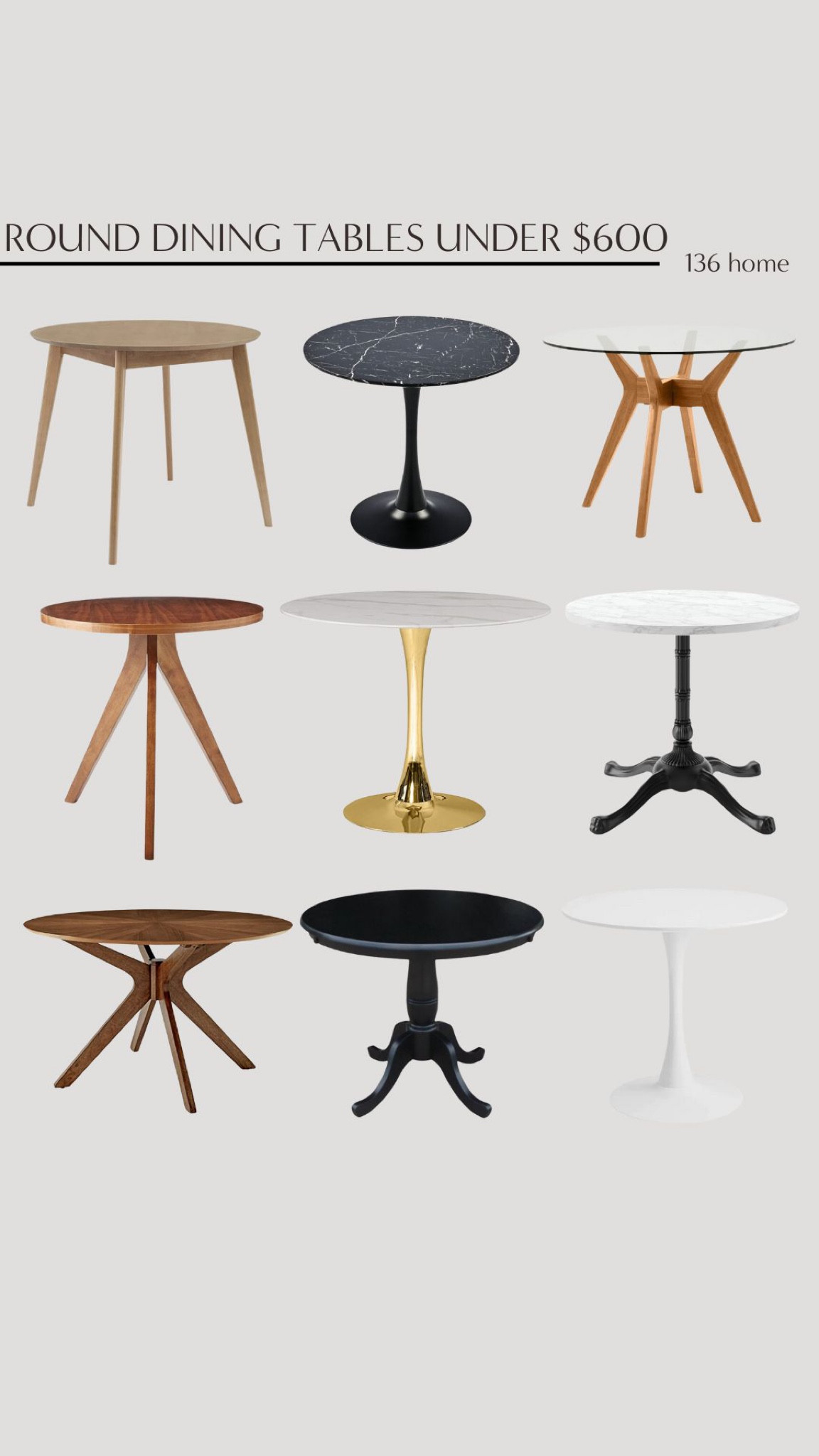 Round Dining Tables Under $600 #diningtable #diningspace #furniture #homedecor #under600

#LTKstyletip #LTKFind #LTKhome