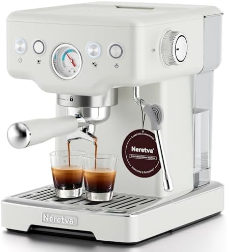 Neretva Espresso Machines 15 Bar, Barista Espresso Maker with Milk Frother Steam Wand, 1450W Stai... | Amazon (CA)