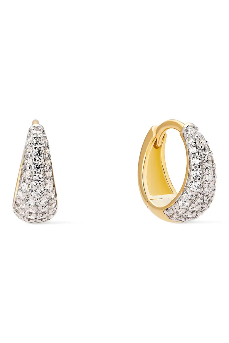Nate Pavé Huggie Hoop Earrings (Women) | Nordstrom | Nordstrom