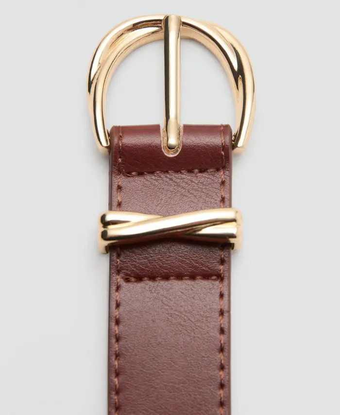 Oval Buckle Faux Leather Belt | Nordstrom