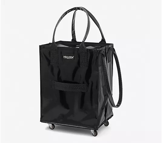 Hulken Medium Rolling Tote Bag with Zip Top & Button Closure - QVC.com | QVC