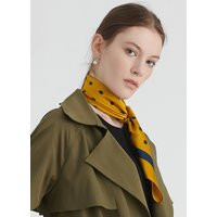 LILYSILK 100% Silk Scarf Yellow-Polka-Dots Cozy and Beautiful | LilySilk