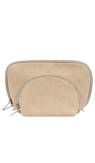 The Cosmetic Pouch Set in Beige | Revolve Clothing (Global)