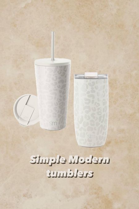 Simple Modern drink tumblers 

Amazon 
Water cup 
Coffee cup 
Travel cup
Mom cup 
Bevy girl 