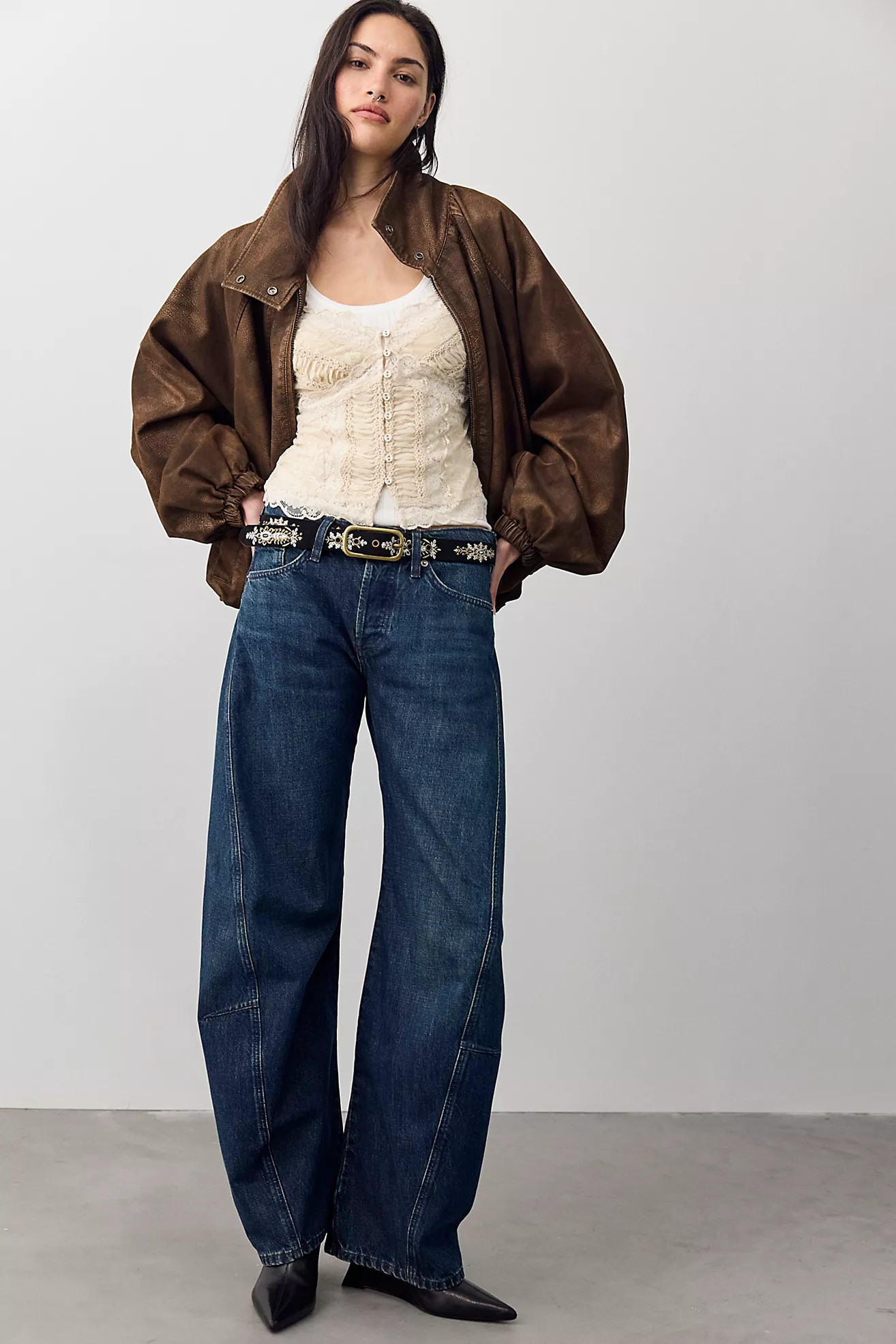 We The Free Fable Low-Rise Twisted Bowed Jeans | Free People (Global - UK&FR Excluded)