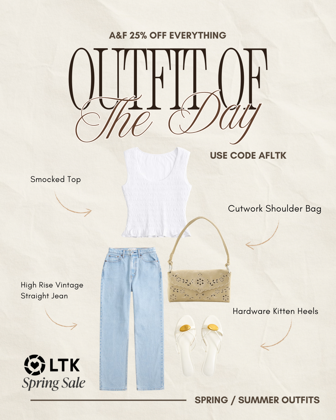 This is such a simple spring outfit im obsessed with! The smocked top with vintage straight jeans is an easy everyday look, and the kitten heels and cutwork bag dress it up just enough.
spring outfits 2026, date night outfits, vacation outfits beach, easter basket stuffers, easter dress women, st patricks day outfit women, spring dresses, work outfits, plus size fashion, spring break outfits, ltk spring sale, abercrombie outfits, spring outfit ideas, everyday outfits, casual spring outfits 

 #LTKSpringSale #LTKootd #LTKSaleAlert