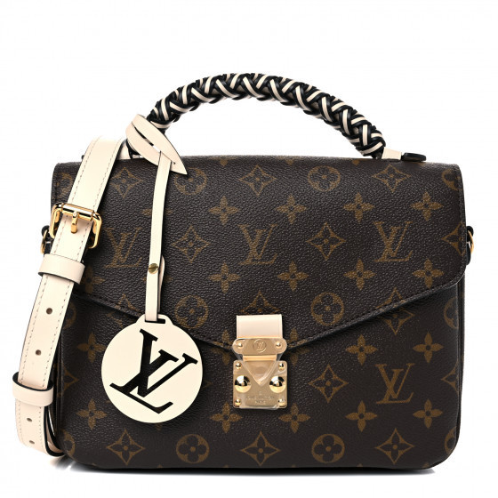 LOUIS VUITTON Monogram Braided Pochette Metis Creme Beige | Fashionphile