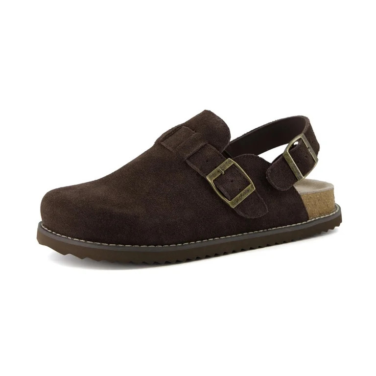 Cushionaire Brooklyn Genuine Suede Clogs for Women - Adjustable Slingback Casual Shoes with Buckl... | Walmart (US)