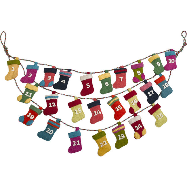 Little Stockings Advent Calendar Garland | Maisonette