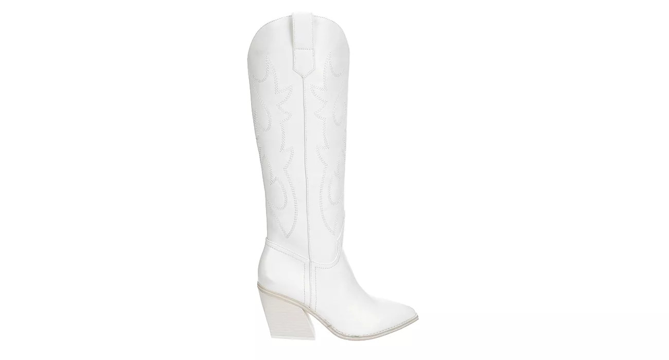 Madden Girl Womens Arizona Western Boot - White | Rack Room Shoes