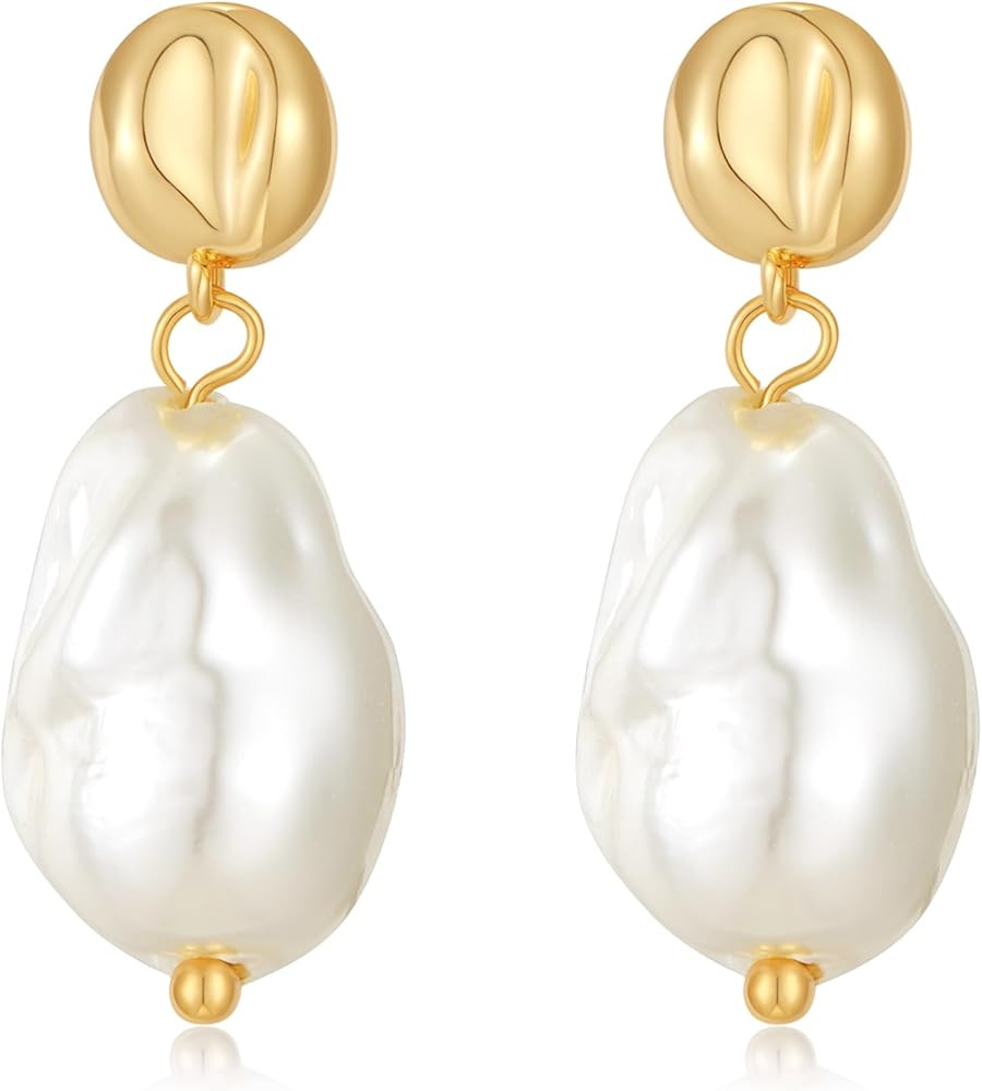 Gold Pearl Drop Earrings for Women Wedding Jewelry Bridesmaid Gifts | Amazon (US)