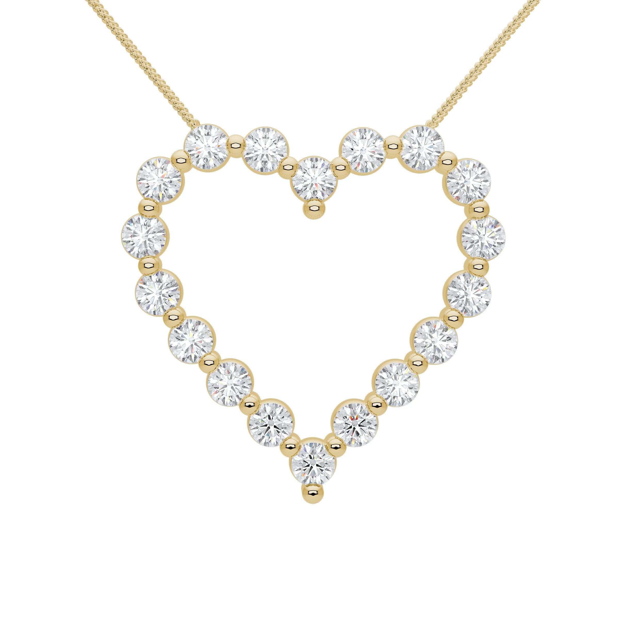 Midi Charlie Cloud® Floating Diamond Heart Necklace 2.16 ctw | RW Fine Jewelry