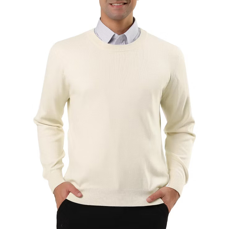 Lars Amadeus Men's Casual Round Neck Long Sleeves Solid Color Knitted Pullover Sweater | Target