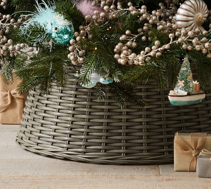 Aubrey Handwoven Tree Collar - Gray | Pottery Barn (US)