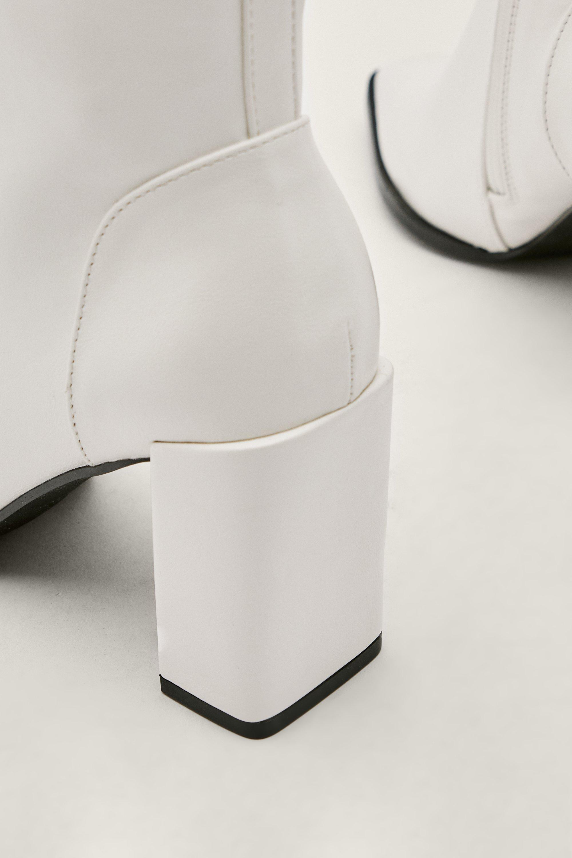 Pointed Square Toe Patent Ankle Boots | Nasty Gal (US)