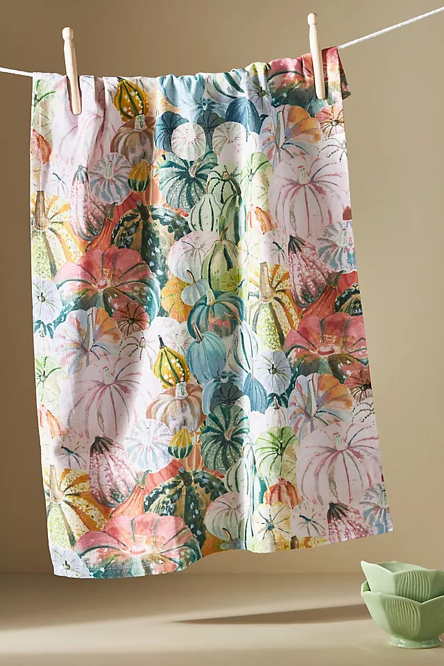 Pastel Pumpkin Dish Towel | Anthropologie (US)
