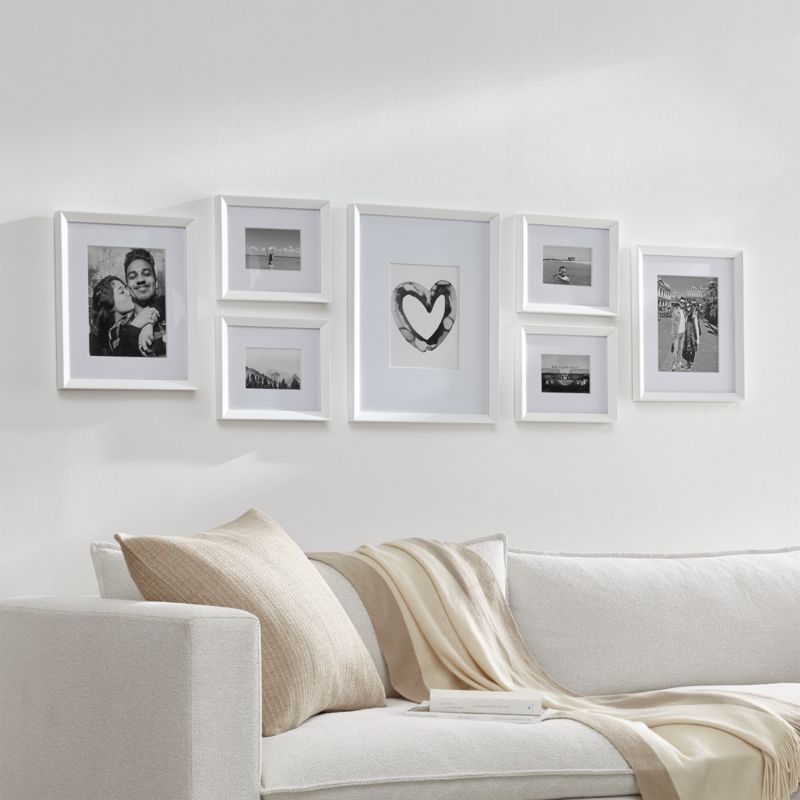 Icon White Frame Gallery, Set of 7 | Crate & Barrel
