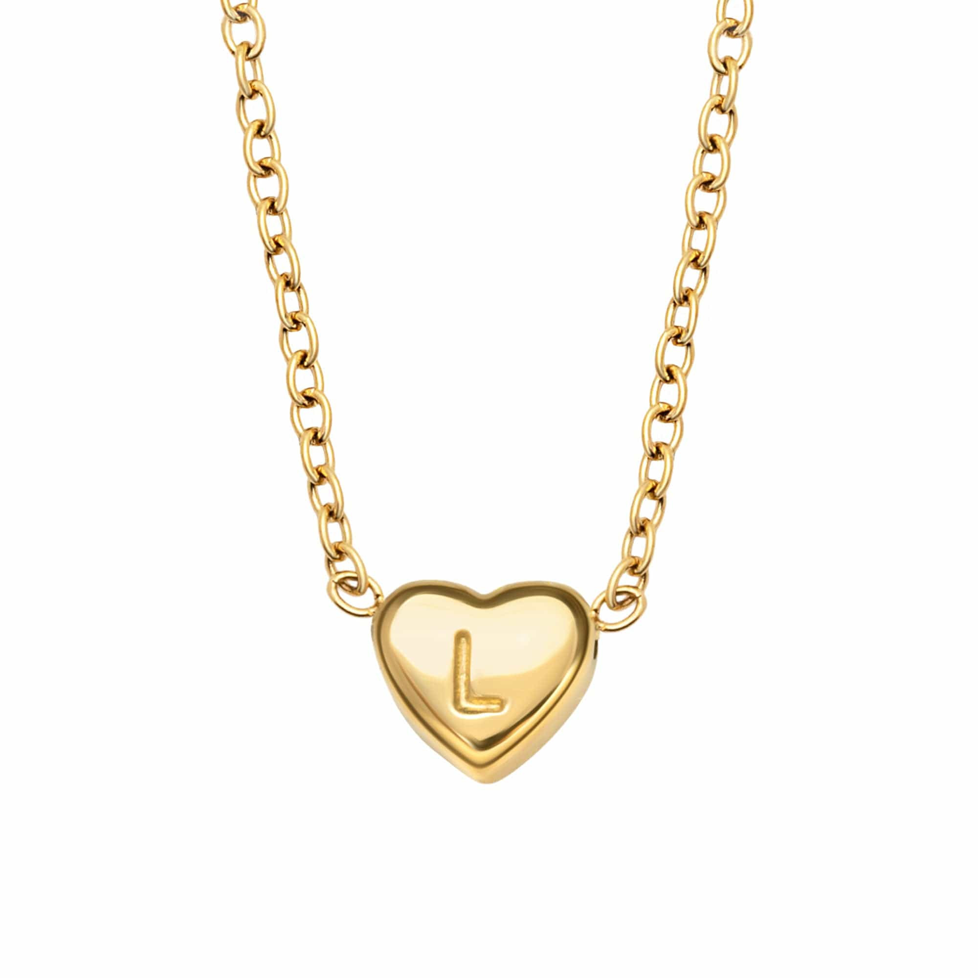 Dainty Heart Initial Necklace | Bohomoon UK
