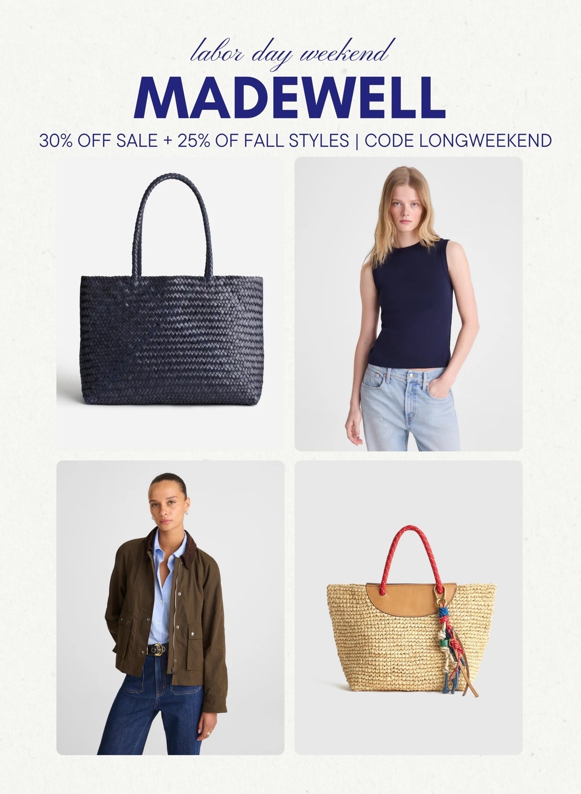 [9/3/26] @Madewell on sale for Labor Day weekend! I am obsessed with their bags, and they’re included in this weekends sale event! Also linking some fall + pregnancy friendly favs (non-maternity, but great options!)

#LTKSaleAlert #LTKBump #LTKPetite