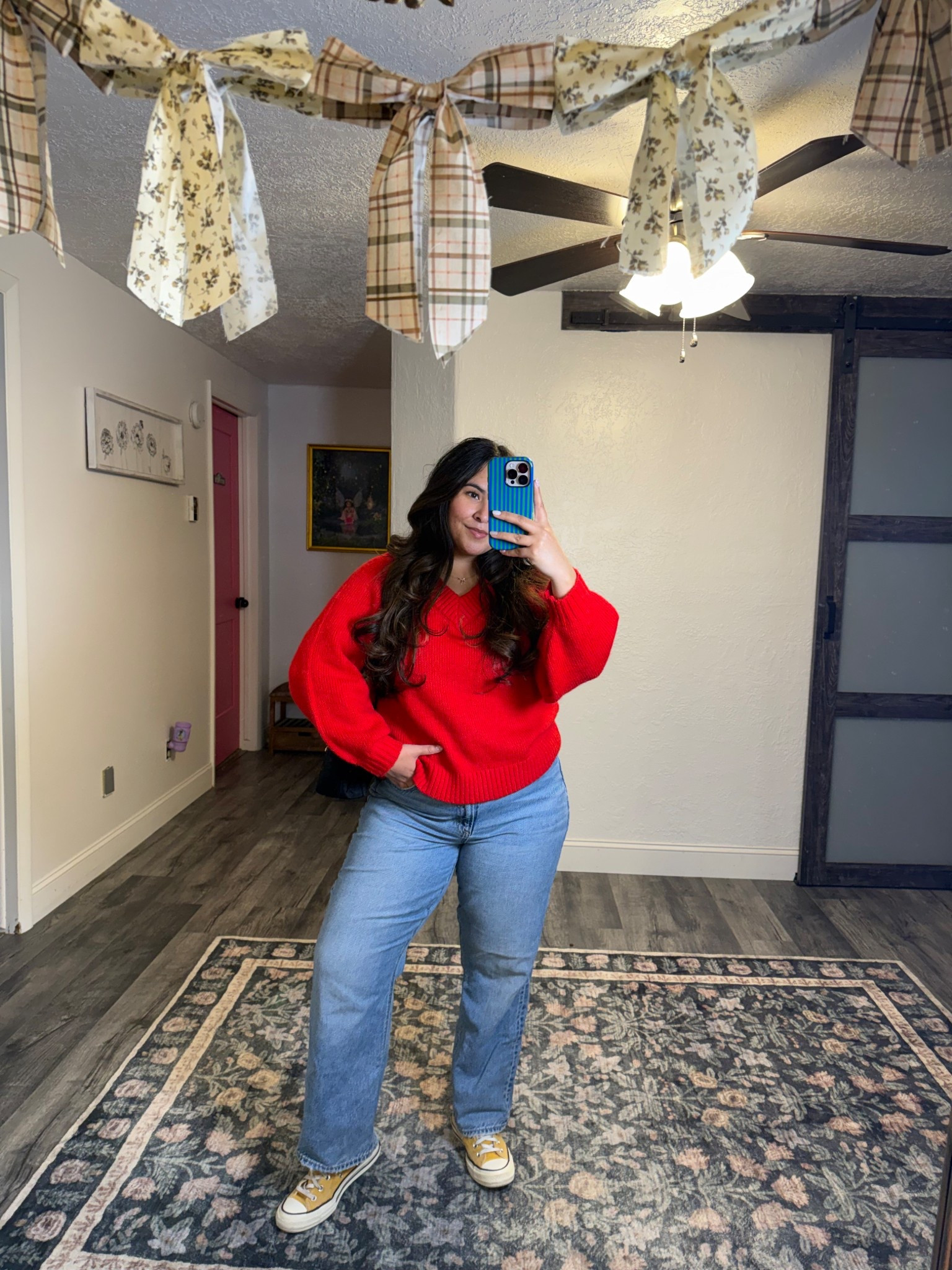 Today’s ootd ❤️❤️ wearing a large in the shirt and a 10 short in the pants. **these are an older pair of straight jeans from AE but linking similar options  

#LTKootd #LTKSaleAlert #LTKMidsize