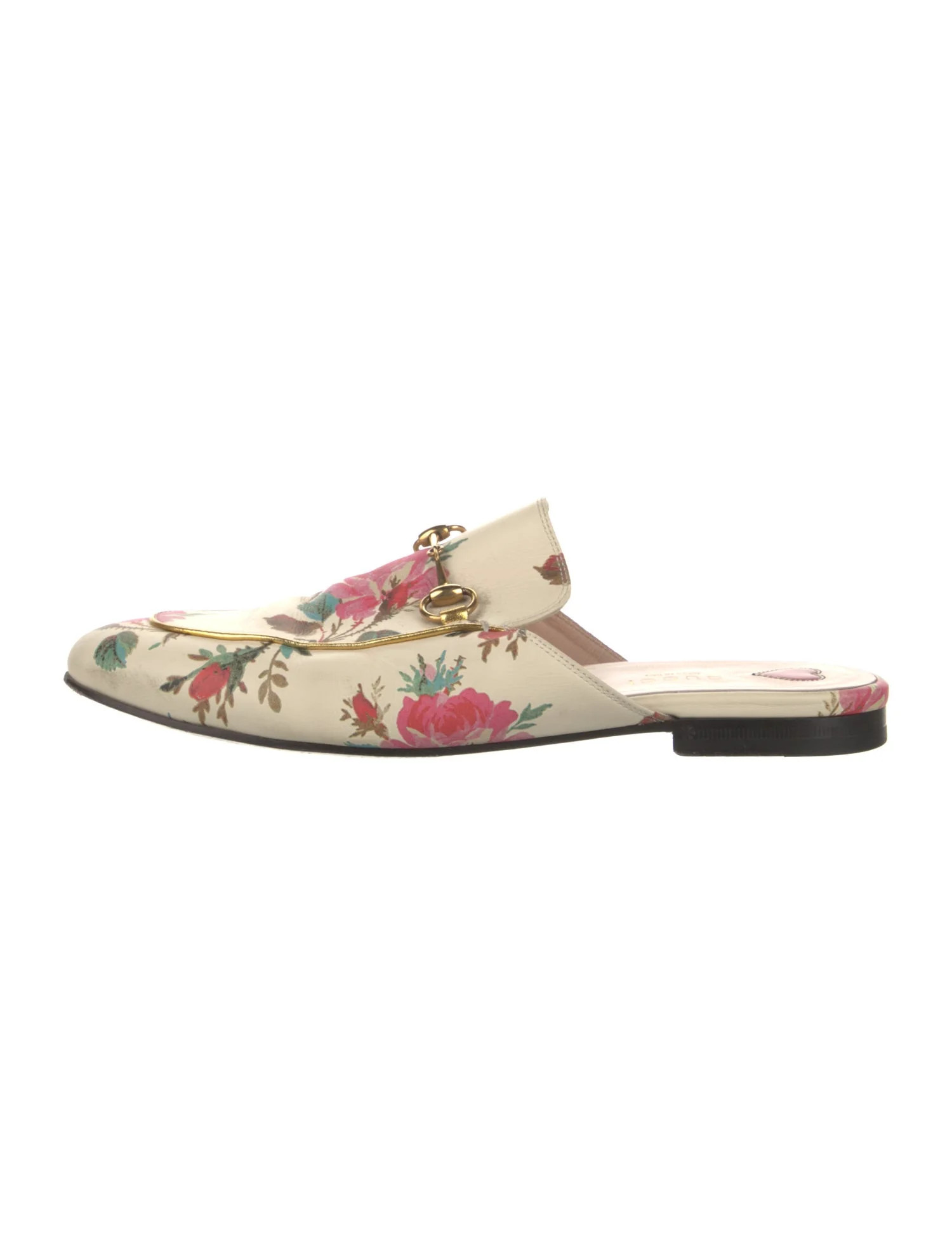 Leather Floral Print Mules | The RealReal
