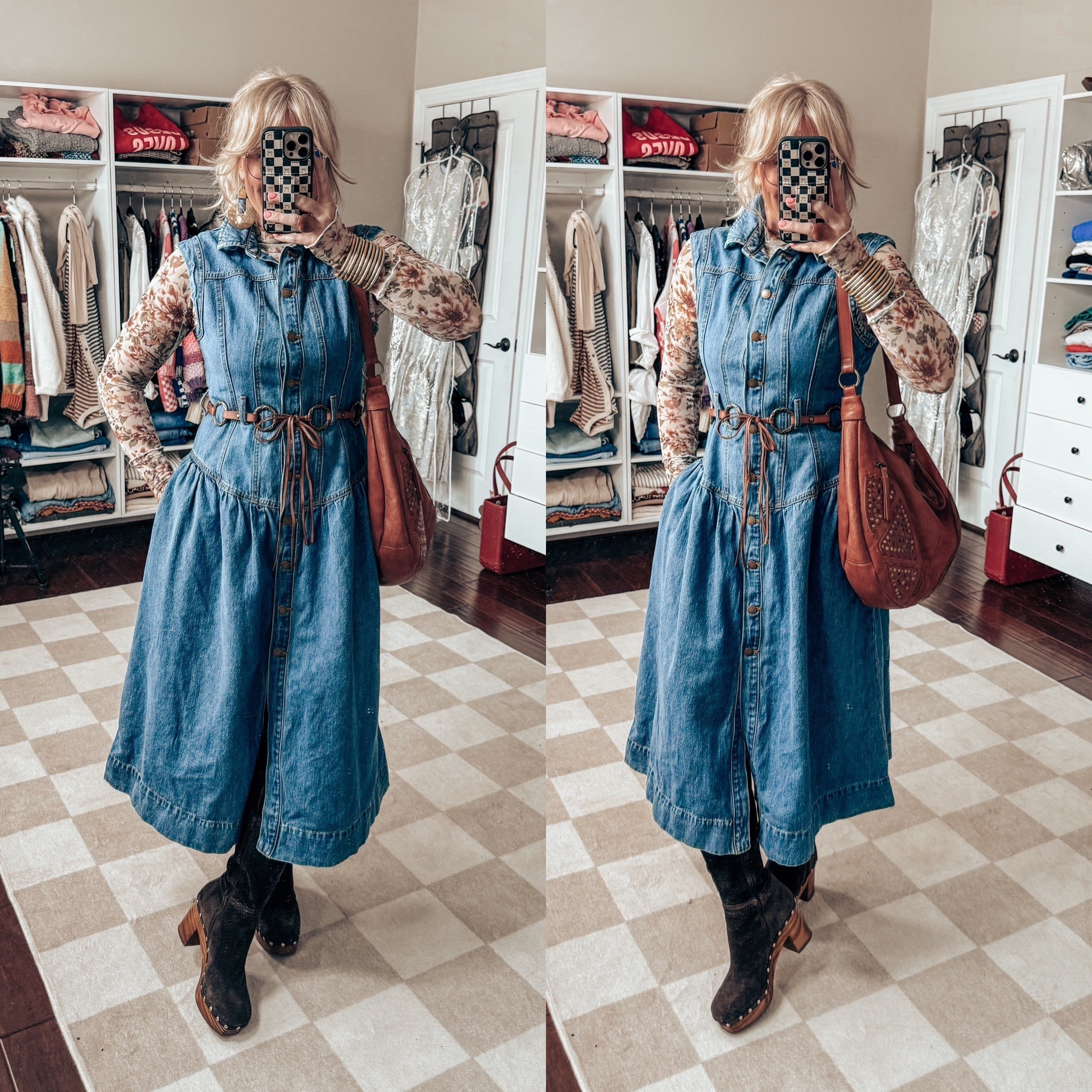 My church fit. This denim dress from Target is so cute! Love it with a mesh top for spring. 
Denim dress - 8 
Belt - M
Mesh top - M 
Boots - true to size 

#LTKOver40 #LTKFindsUnder50 #LTKStyleTip