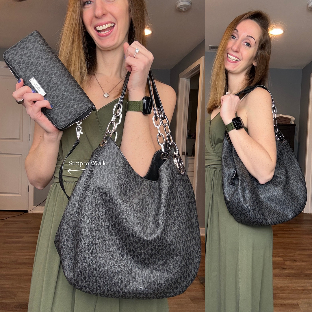 🖤 Luxe @michaelkors-us Everyday Set 🖤

This black Michael Kors shoulder bag is one of those grab-and-go designer pieces you’ll reach for nonstop. The soft slouchy shape, silver chain hardware, and spacious interior make it perfect for everyday wear while still feeling elevated.

I paired it with a matching MK zip wallet for an effortless designer set. While this exact color is no longer available, I’ve linked nearly identical Michael Kors styles with the same logo print, size, and luxe feel — including wallet options to complete the look.

If you love timeless, versatile designer bags that work year-round, these are such a good buy.

✨ Shop the closest MK bag + wallet styles here ✨

🖤🖤🖤
black Michael Kors bag, Michael Kors shoulder bag, MK wallet, designer bag and wallet set, everyday luxury purse, black designer handbag, silver chain shoulder bag, large designer bag 

#LTKselfcare #LTKU #LTKTravel