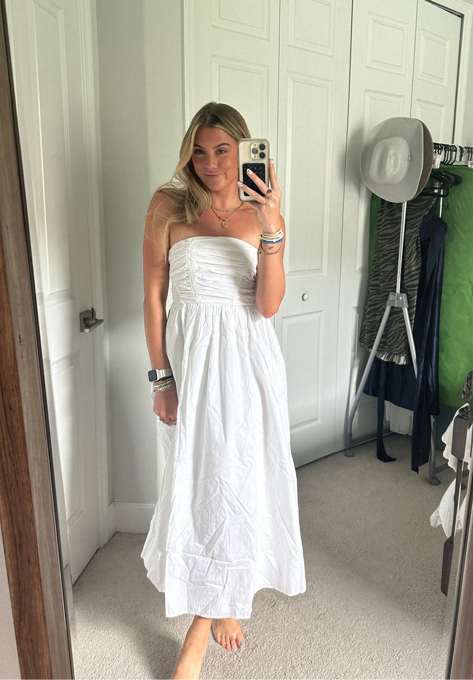 AE Strapless Ruched Poplin Midi Dress. Wearing size XS Breeze through hot summer days in this flowy, super chic midi dress, featuring a ruched bodice for some extra texture. Crisp cotton poplin, Strapless, Ruched bodice #AEpartner #AEjeans @americaneagle American Eagle. American Eagle outfitters. #springfashion #springstyle #summerstyle #summerfashion #tryonhaul #tryon #tryonwithme #trendyoutfits #trendyclothes #styleinspo #trending #currentfashiontrend #fashiontrends #2024trends 

#LTKstyletip #LTKfindsunder100 #LTKsalealert