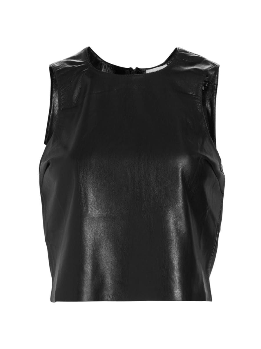 Good American Better Than Leather Shell Tank Top | Saks Fifth Avenue