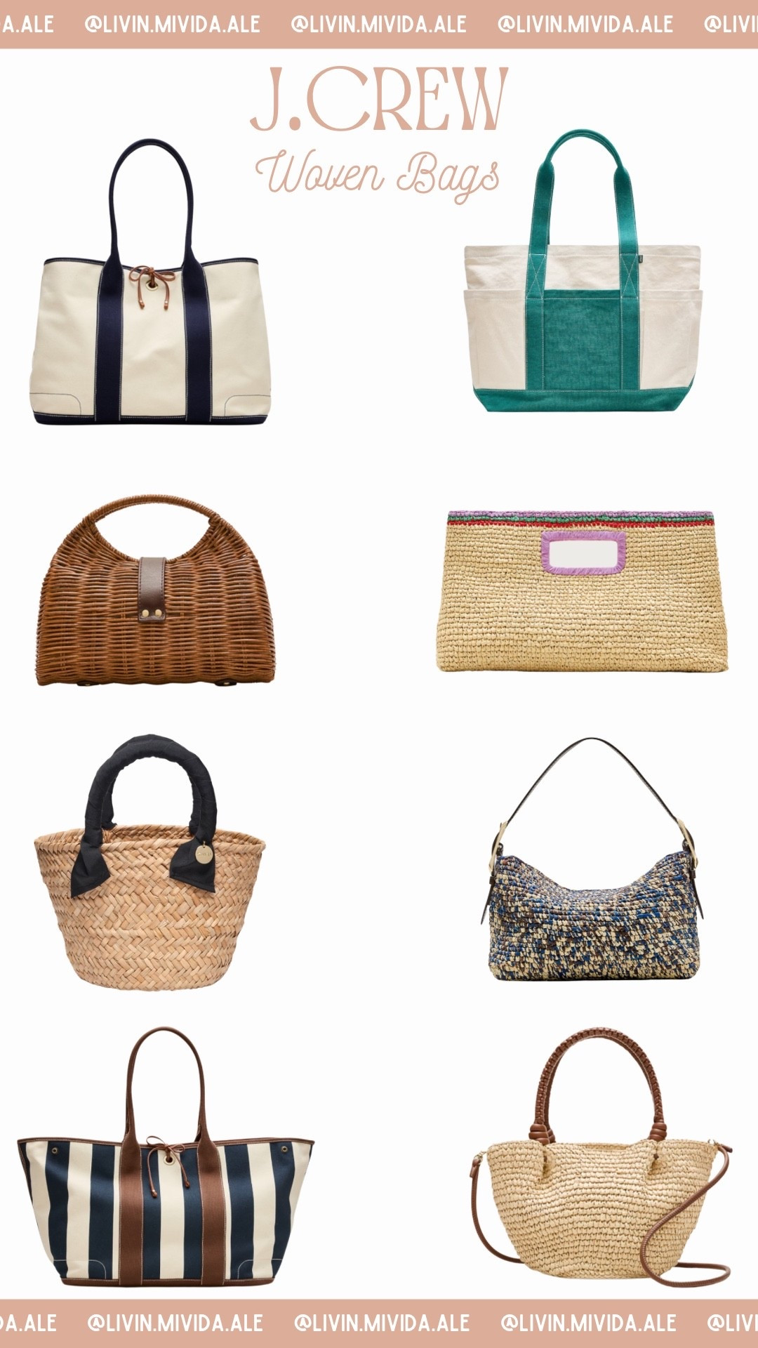 Woven bags 👜

#jcrew #wovenbags #bag

#LTKBeauty #LTKSeasonal #LTKOver40