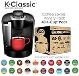 Keurig K-Classic Coffee Maker with Coffee Lover's 40 ct K-Cup Pods Variety Pack, Black | Amazon (US)