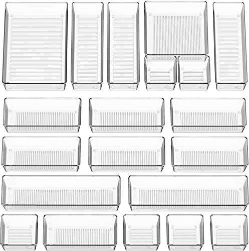SimpleHouseware Clear Plastic Drawer Organizers (6S, 7M, 5L, 1 XL, 1XXL), Set of 20 | Amazon (CA)