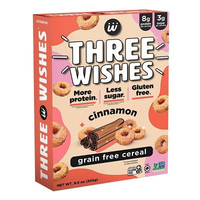 Three Wishes Gluten Free Cinnamon Grain-Free Breakfast Cereal - 8.6oz | Target