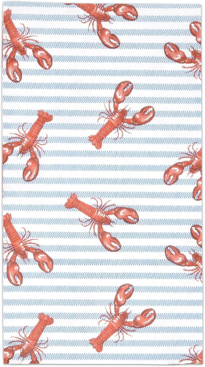 100 Lobster Guest Napkins 3 Ply Disposable Paper Tropical Craw Fish Crab Beach Dinner Hand Napkin... | Amazon (US)