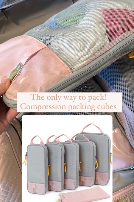 Compression packing cubes
Organize your suitcase
Makes more space
Travel hack


#LTKTravel #LTKStyleTip #LTKItBag