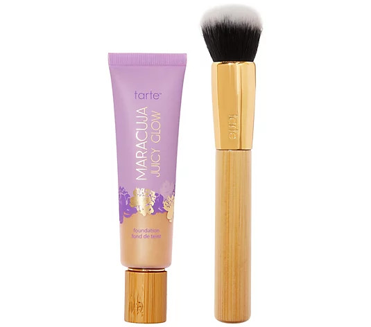 tarte Maracuja Juicy Glow Tint Foundation with Brush - QVC.com | QVC